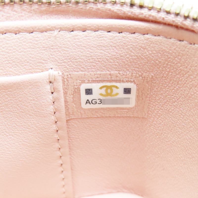 粉色 羊皮 鏈帶 化妝盒 肩背包 金釦【CHANEL 香奈兒】-7