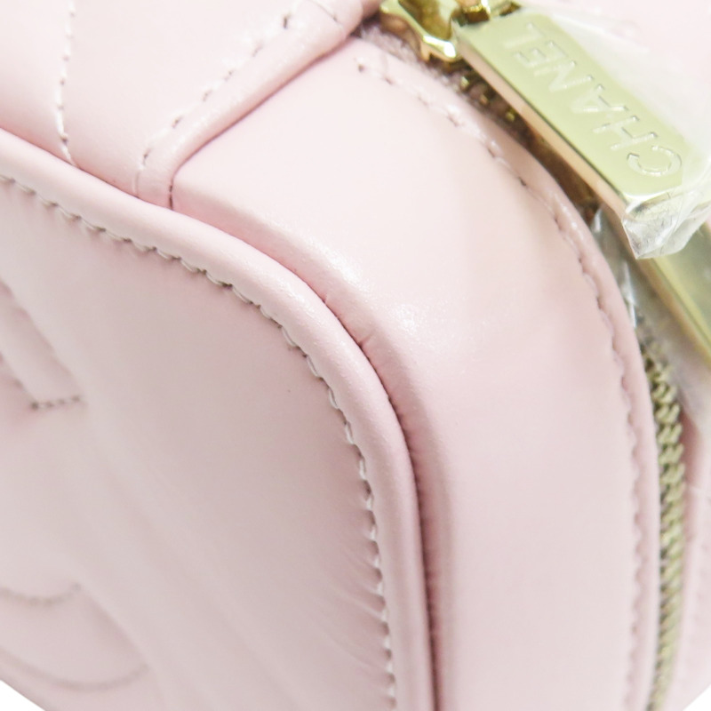 粉色 羊皮 鏈帶 化妝盒 肩背包 金釦【CHANEL 香奈兒】-12