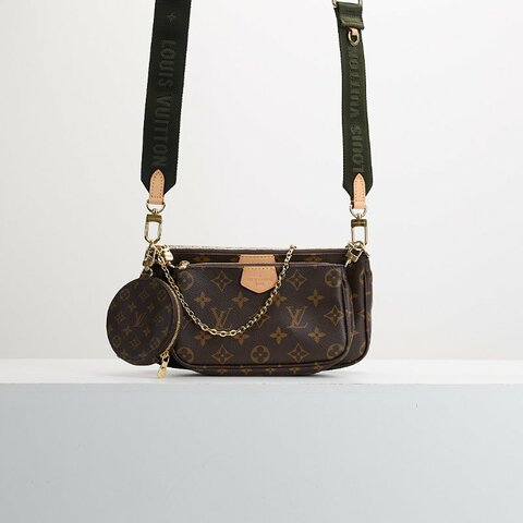 二手Lv 五合一麻將包/綠背帶 晶片款