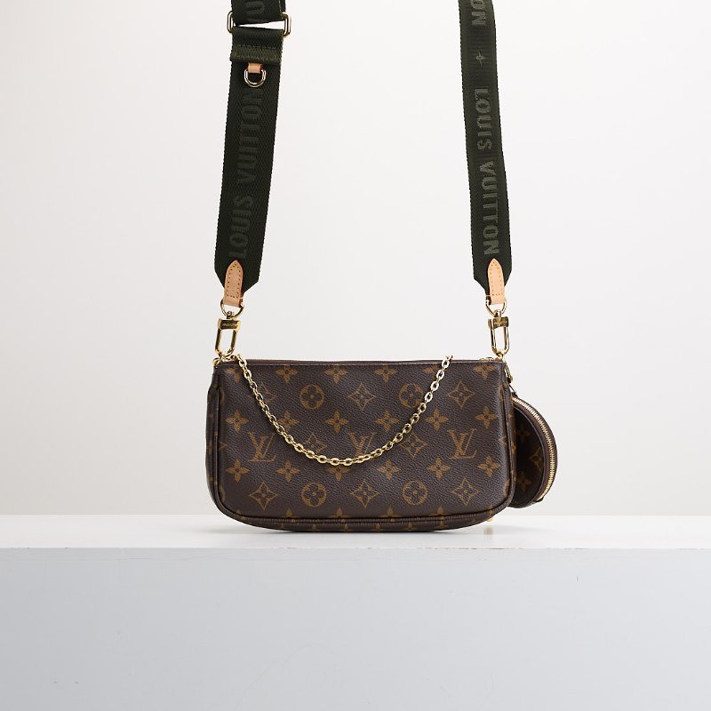 二手Lv 五合一麻將包/綠背帶 晶片款-1