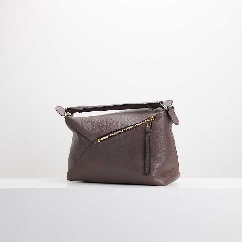 二手Loewe Puzzle edge 中號深棕色-1