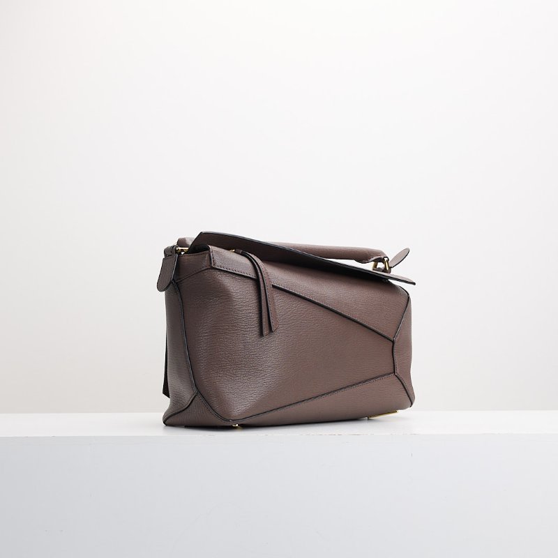 二手Loewe Puzzle edge 中號深棕色-2