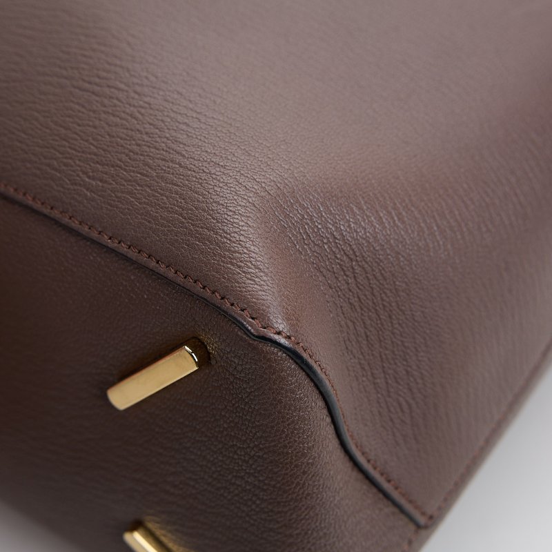 二手Loewe Puzzle edge 中號深棕色-11