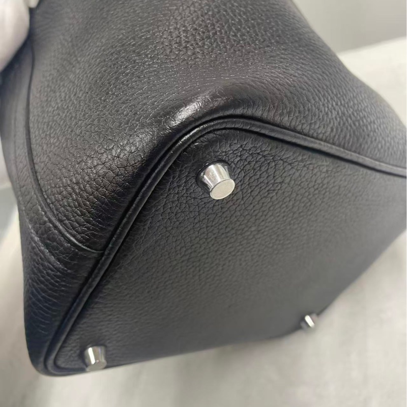Hermes Picotin 18黑銀菜籃子-2