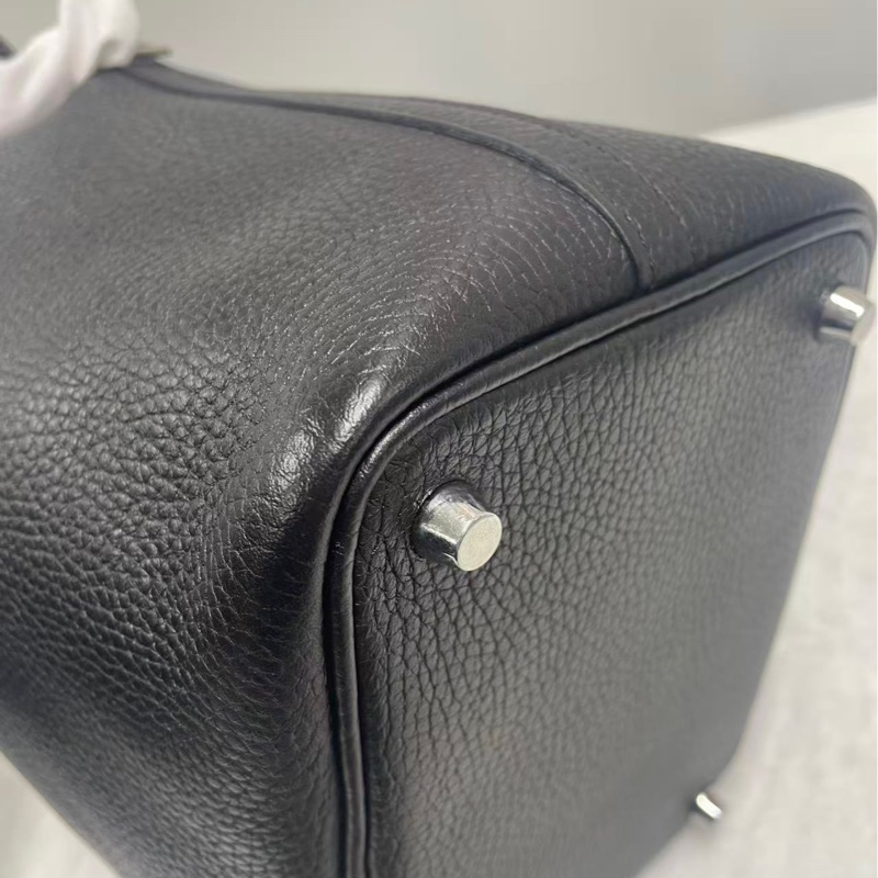 Hermes Picotin 18黑銀菜籃子-3