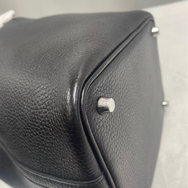 Hermes Picotin 18黑銀菜籃子-4