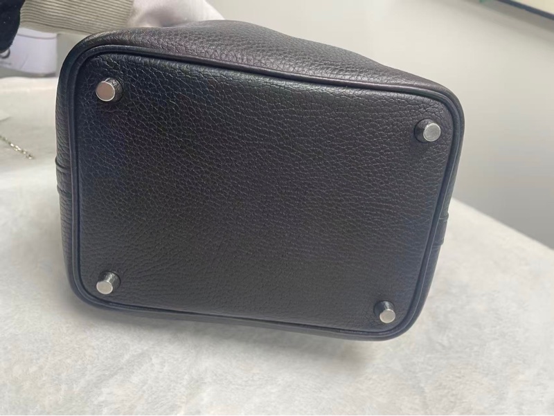 Hermes Picotin 18黑銀菜籃子-10