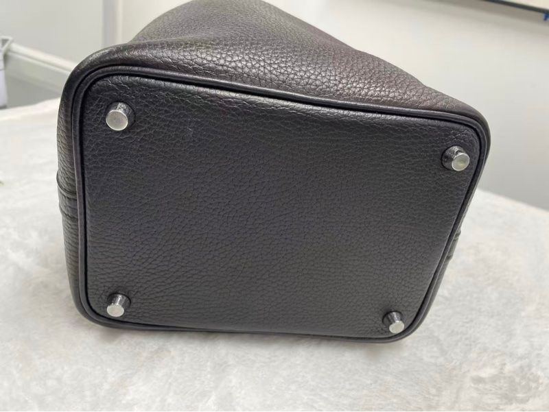 Hermes Picotin 18黑銀菜籃子-11