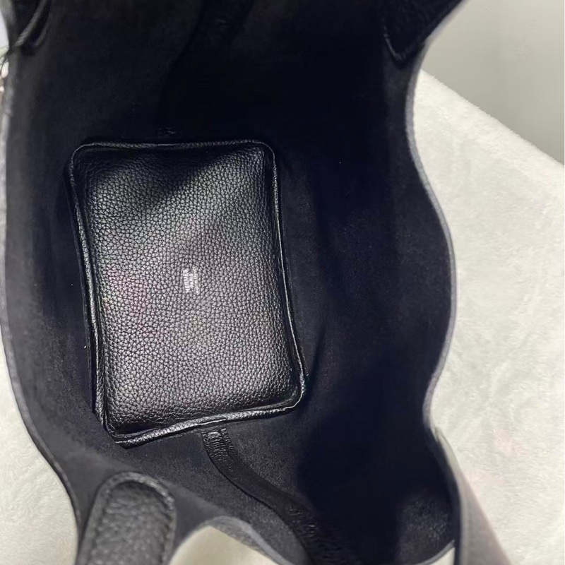 Hermes Picotin 18黑銀菜籃子-13