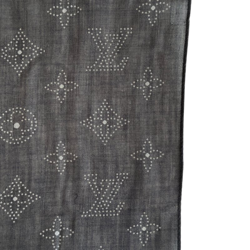 LOUIS VUITTON 老花 羊絨 圍巾 披肩-6