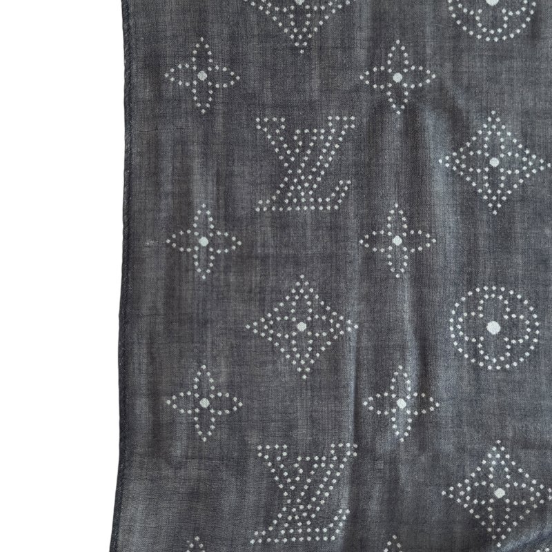 LOUIS VUITTON 老花 羊絨 圍巾 披肩-8