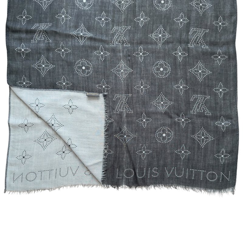 LOUIS VUITTON 老花 羊絨 圍巾 披肩-9