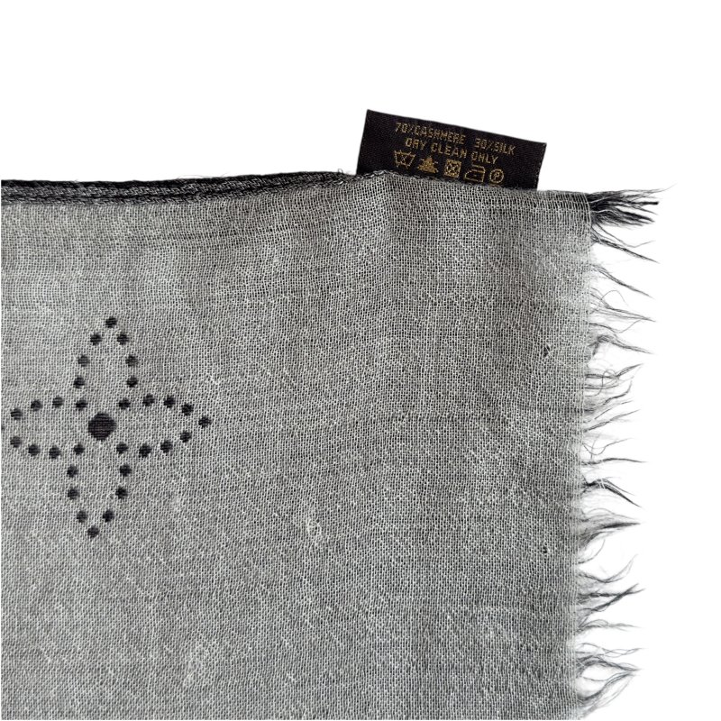 LOUIS VUITTON 老花 羊絨 圍巾 披肩-12