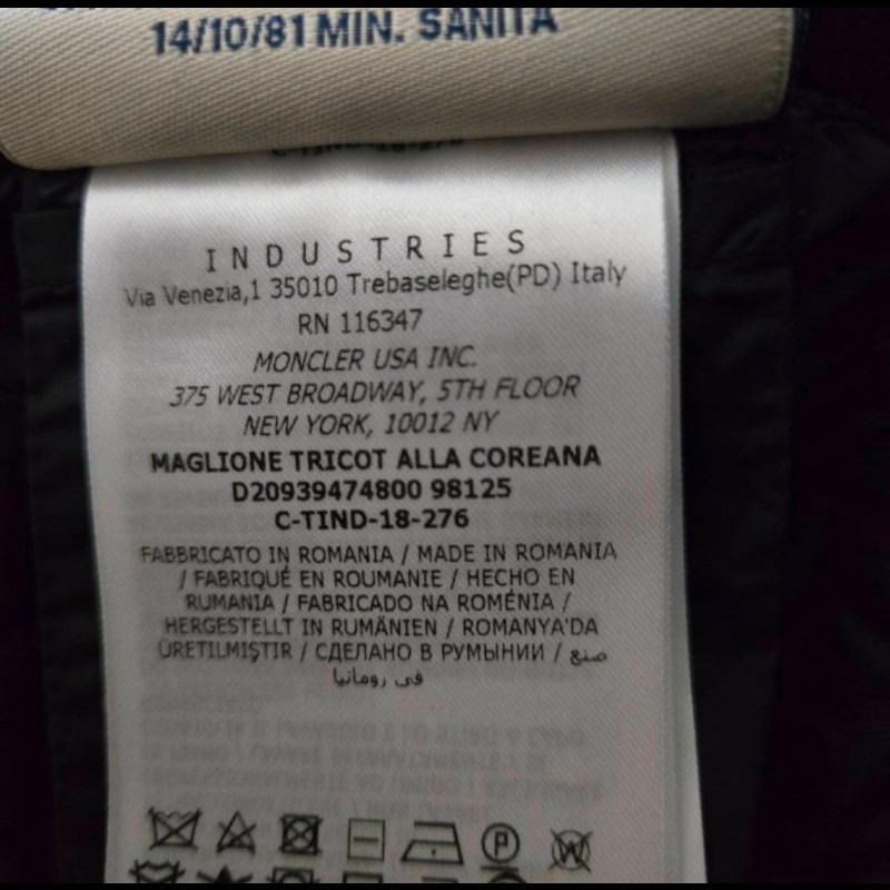 Moncler Cardigan經典款黑色拼接針織羽絨外套-18