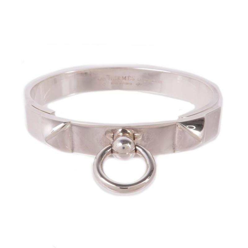 HERMES 925純銀CDC Collier de chien Bracelet手鐲-0