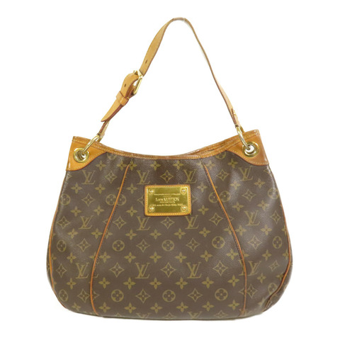 LOUIS VUITTON Monogram Galliera PM金扣肩背袋棕色