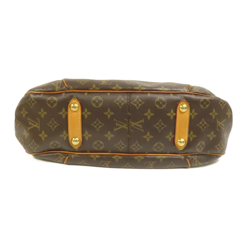 LOUIS VUITTON Monogram Galliera PM金扣肩背袋棕色-3