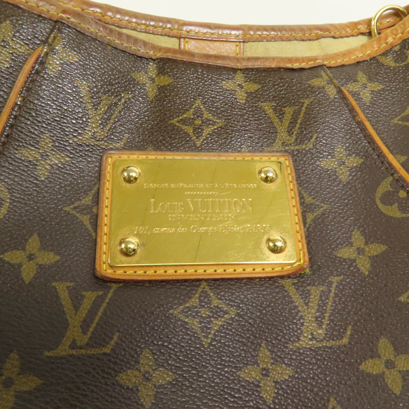 LOUIS VUITTON Monogram Galliera PM金扣肩背袋棕色-6