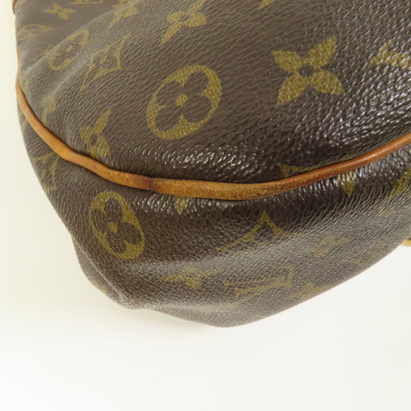 LOUIS VUITTON Monogram Galliera PM金扣肩背袋棕色-11