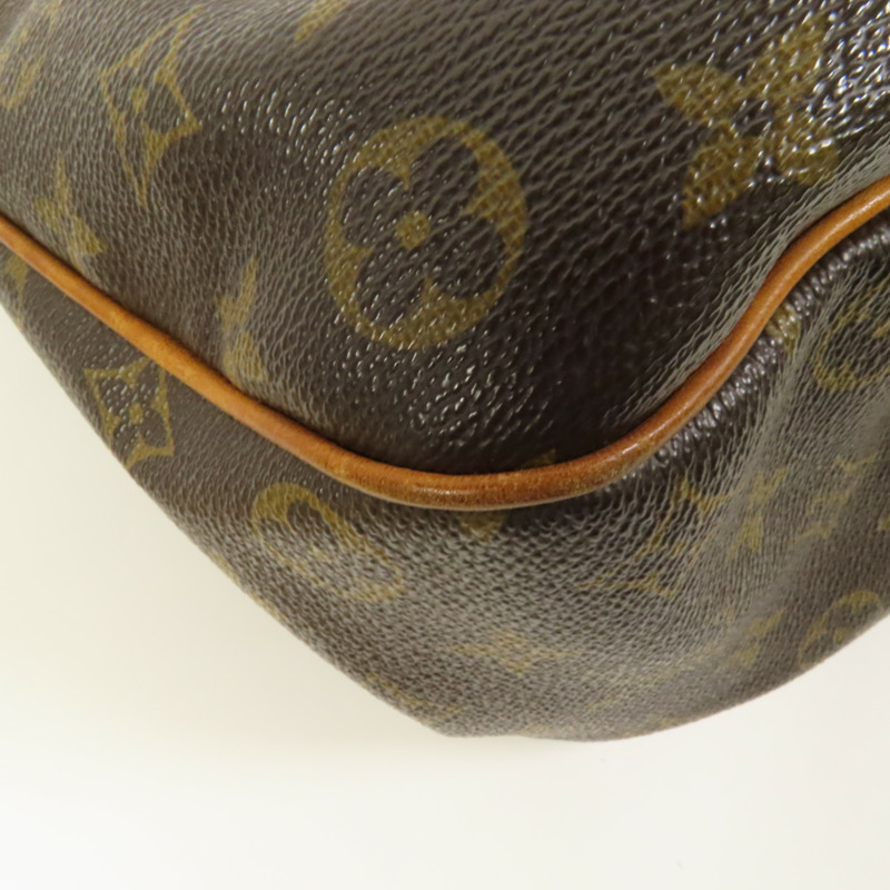LOUIS VUITTON Monogram Galliera PM金扣肩背袋棕色-13