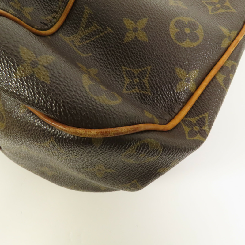 LOUIS VUITTON Monogram Galliera PM金扣肩背袋棕色-14
