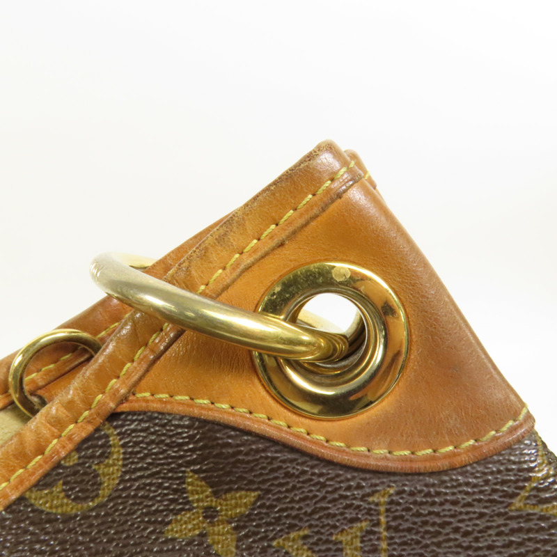 LOUIS VUITTON Monogram Galliera PM金扣肩背袋棕色-17