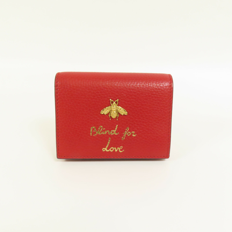 GUCCI 牛皮皮革Small Wallet金扣錢包-0