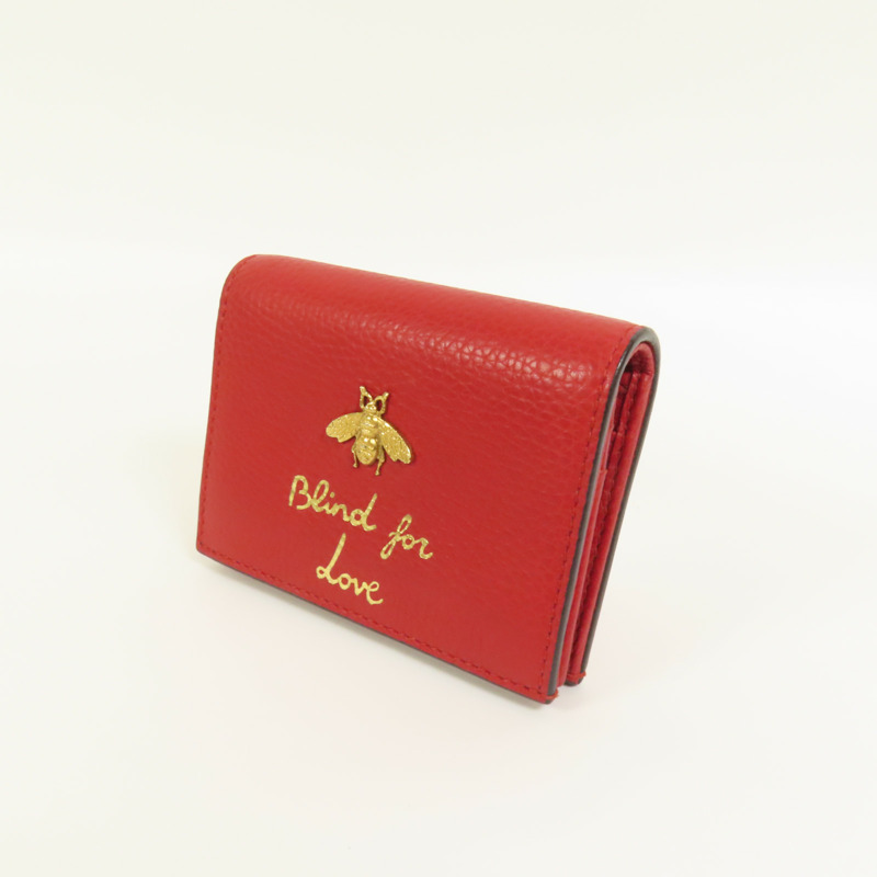 GUCCI 牛皮皮革Small Wallet金扣錢包-2