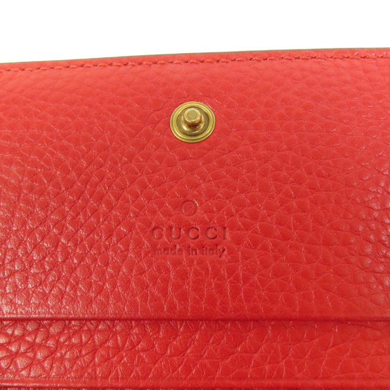 GUCCI 牛皮皮革Small Wallet金扣錢包-6