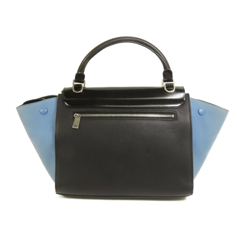 CELINE 牛皮皮革Trapeze銀扣手挽肩背兩用袋-1