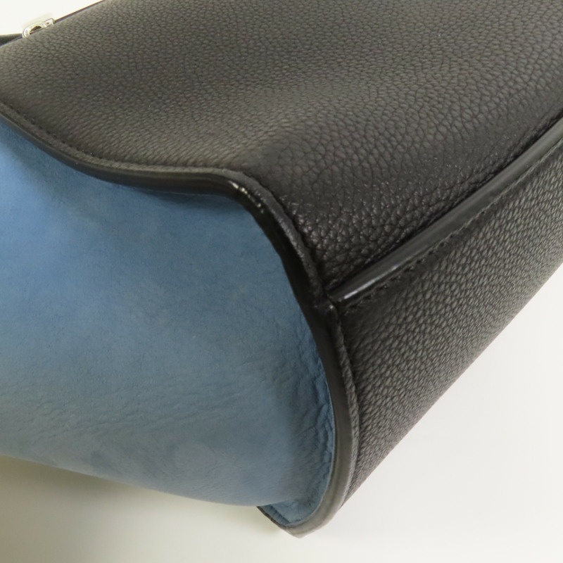 CELINE 牛皮皮革Trapeze銀扣手挽肩背兩用袋-10