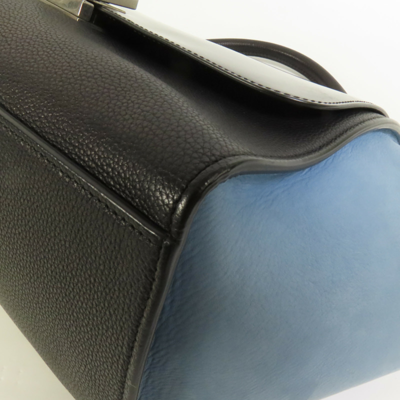 CELINE 牛皮皮革Trapeze銀扣手挽肩背兩用袋-13