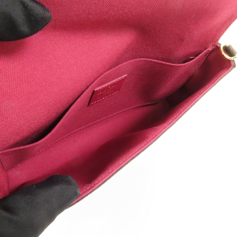 LOUIS VUITTON Monogram Pochette Felicie金扣鏈帶肩背袋-5