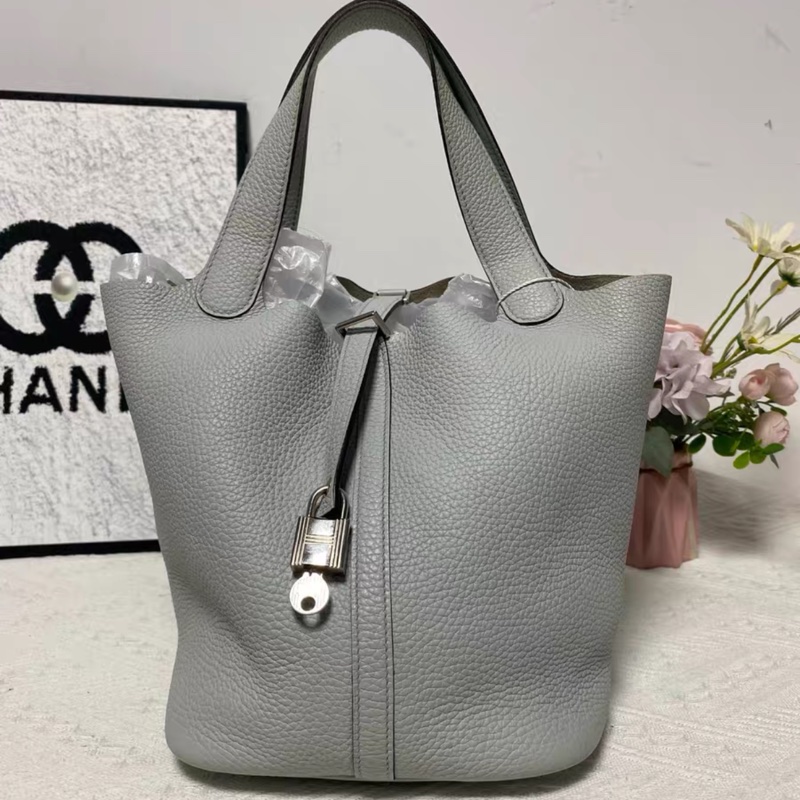 Hermes picotin 22 愛馬仕 菜籃子22 聖杯藍色-0