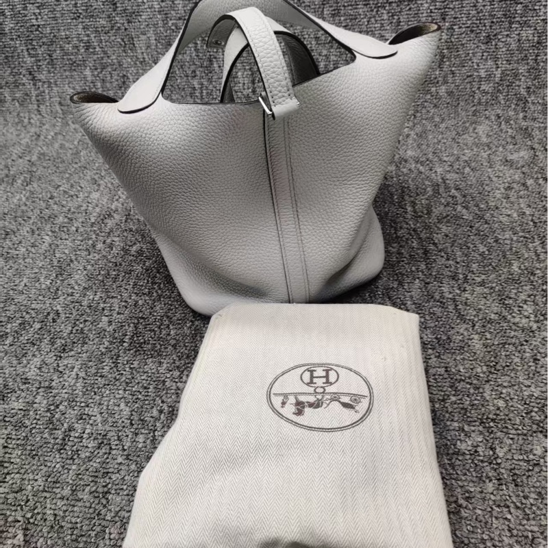 Hermes picotin 22 愛馬仕 菜籃子22 聖杯藍色-17