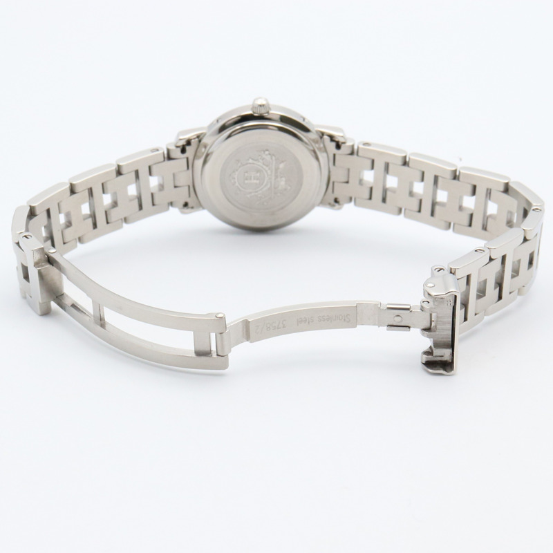 愛馬仕 Clipper 系列腕錶，不鏽鋼材質，女士款，白色，CL4.210-2