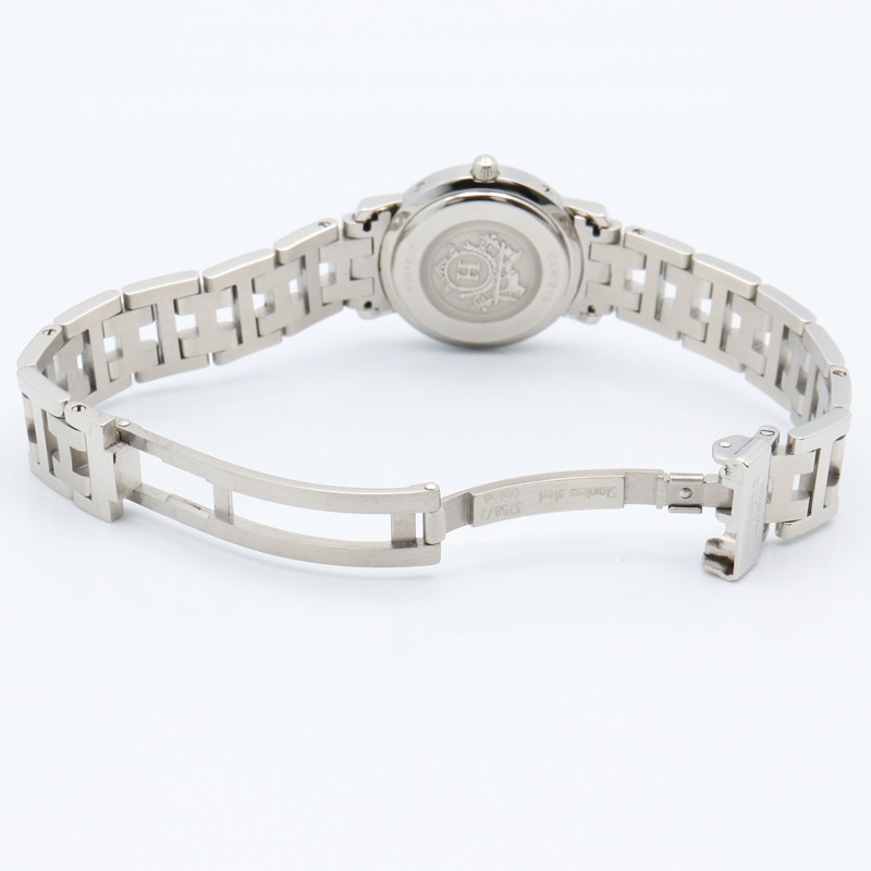 愛馬仕 Clipper 系列腕錶，不鏽鋼材質，女士款，黑色，CL4.210-3