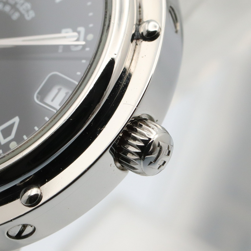 愛馬仕 Clipper 系列腕錶，不鏽鋼材質，女士款，黑色，CL4.210-5