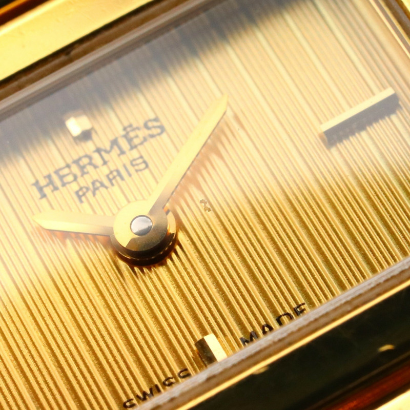 愛馬仕 LOQUE 女士腕錶，鍍金款，金色，LO1.201-9