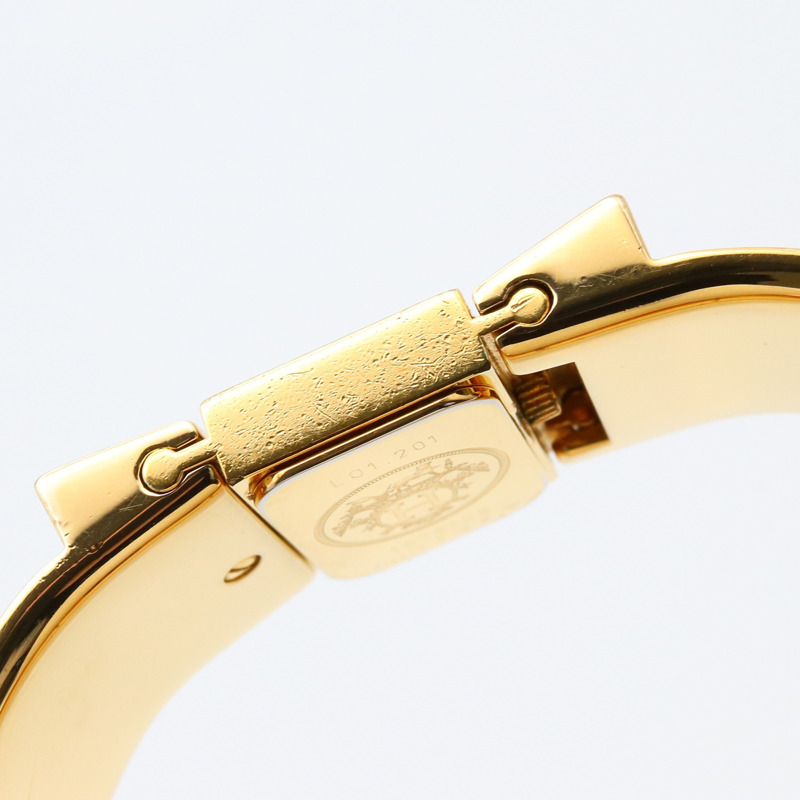 愛馬仕 LOQUE 女士腕錶，鍍金款，金色，LO1.201-10