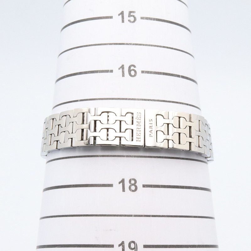 愛馬仕H系列腕錶，不鏽鋼材質，女士款，銀色，型號HH1.110-6