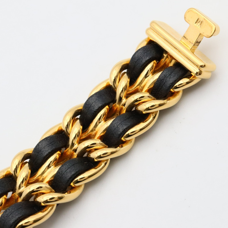 香奈兒 Premiere M 系列腕錶，鍍金，皮革錶帶，女士款，黑色，H0001-9