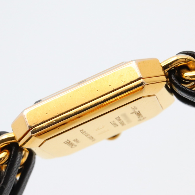 香奈兒 Premiere M 系列腕錶，鍍金，皮革錶帶，女士款，黑色，H0001-10