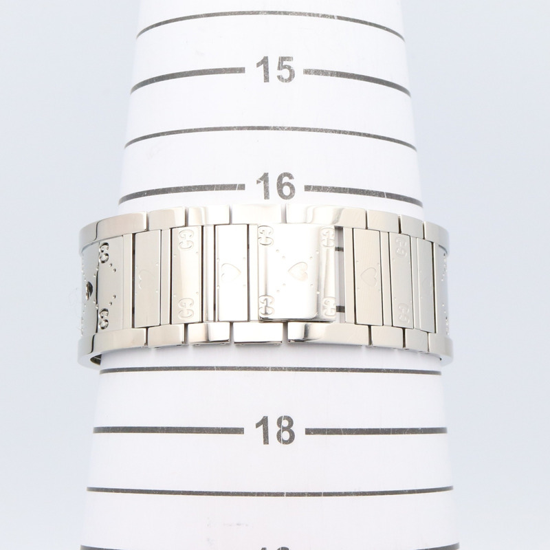 Gucci Twirl Heart 手鐲腕錶，不鏽鋼材質，女士款，粉紅色，粉紅色錶殼，112-6