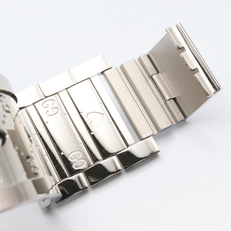 Gucci Twirl Heart 手鐲腕錶，不鏽鋼材質，女士款，粉紅色，粉紅色錶殼，112-12