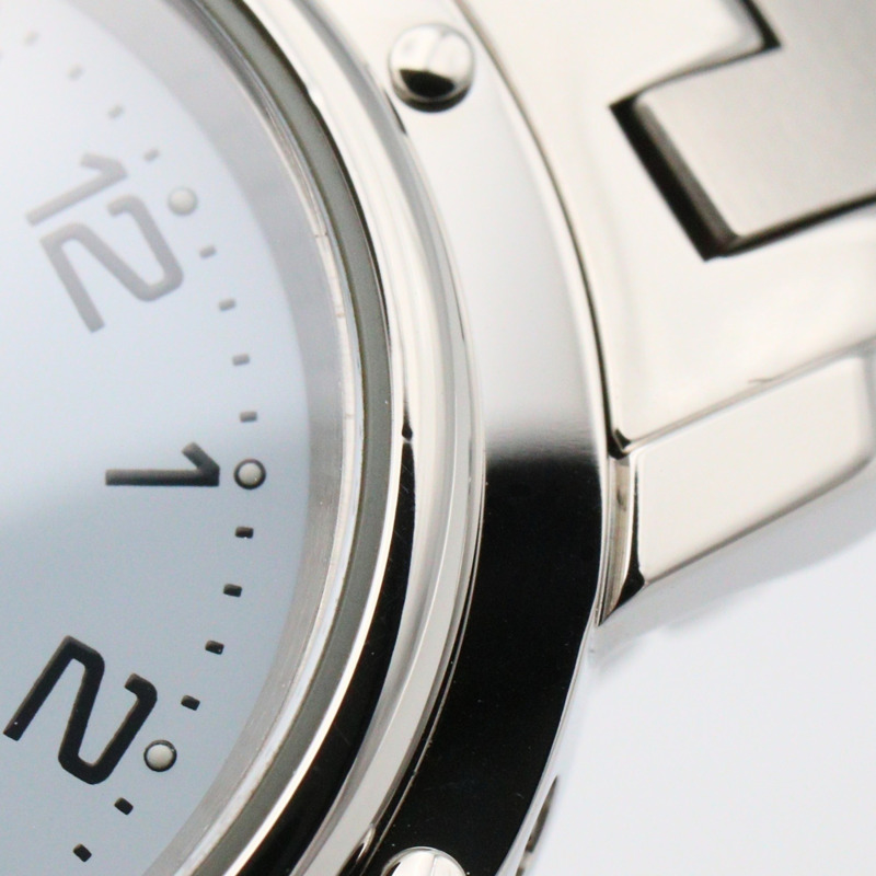 愛馬仕 Clipper 系列腕錶，不鏽鋼材質，女士款，白色，CL4.210-9