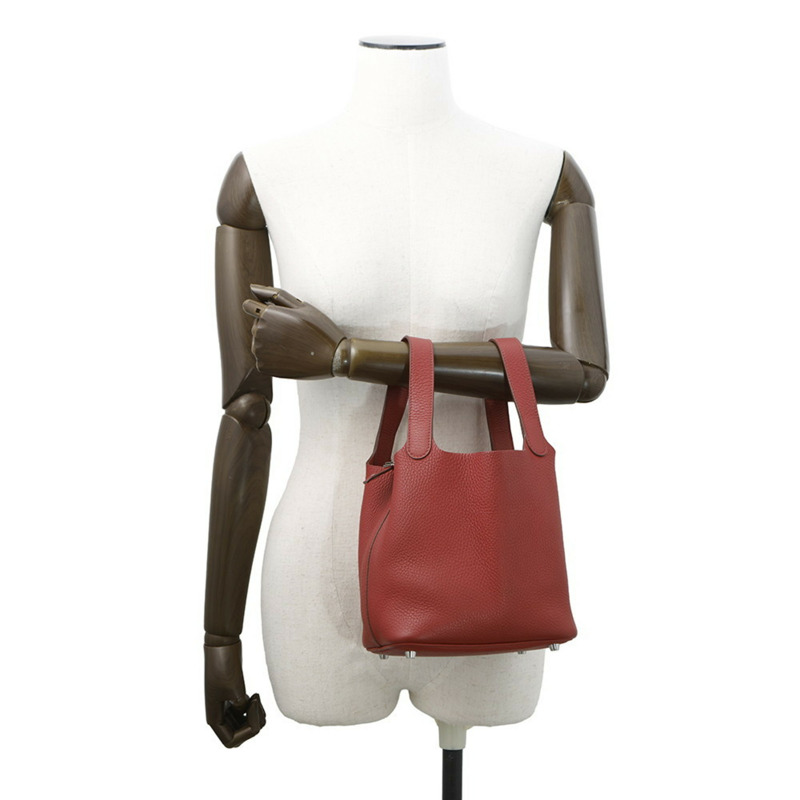 愛馬仕 Hermès Picotin Lock PM 手提包，Rouge Garance Taurillon Clemence 皮革，帶 R 標誌-3