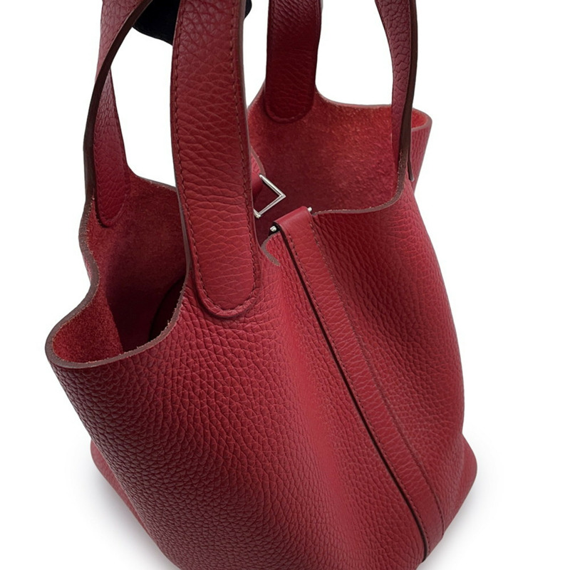 愛馬仕 Hermès Picotin Lock PM 手提包，Rouge Garance Taurillon Clemence 皮革，帶 R 標誌-5