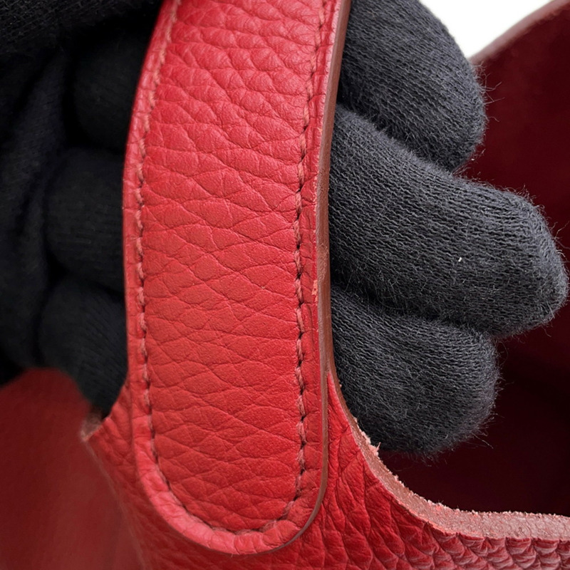 愛馬仕 Hermès Picotin Lock PM 手提包，Rouge Garance Taurillon Clemence 皮革，帶 R 標誌-10