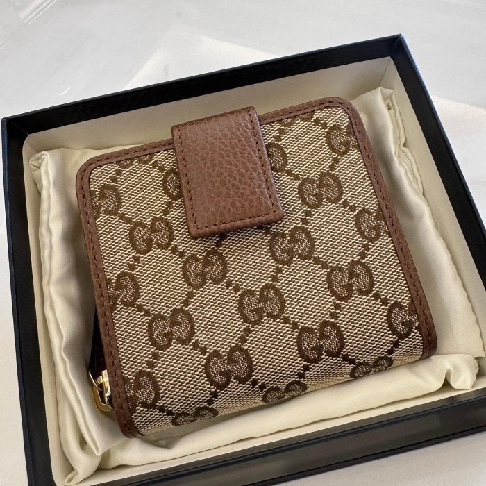 *SHIHNA名牌精品* GUCCI 雙G緹花 8卡短夾-0